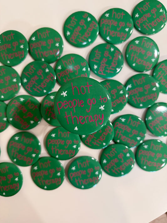 Hot People go to Therapy Button
