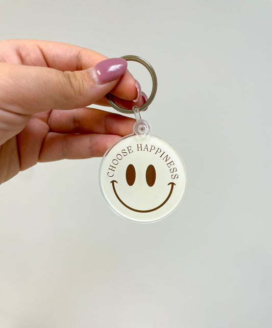 Choose Happiness Keychain