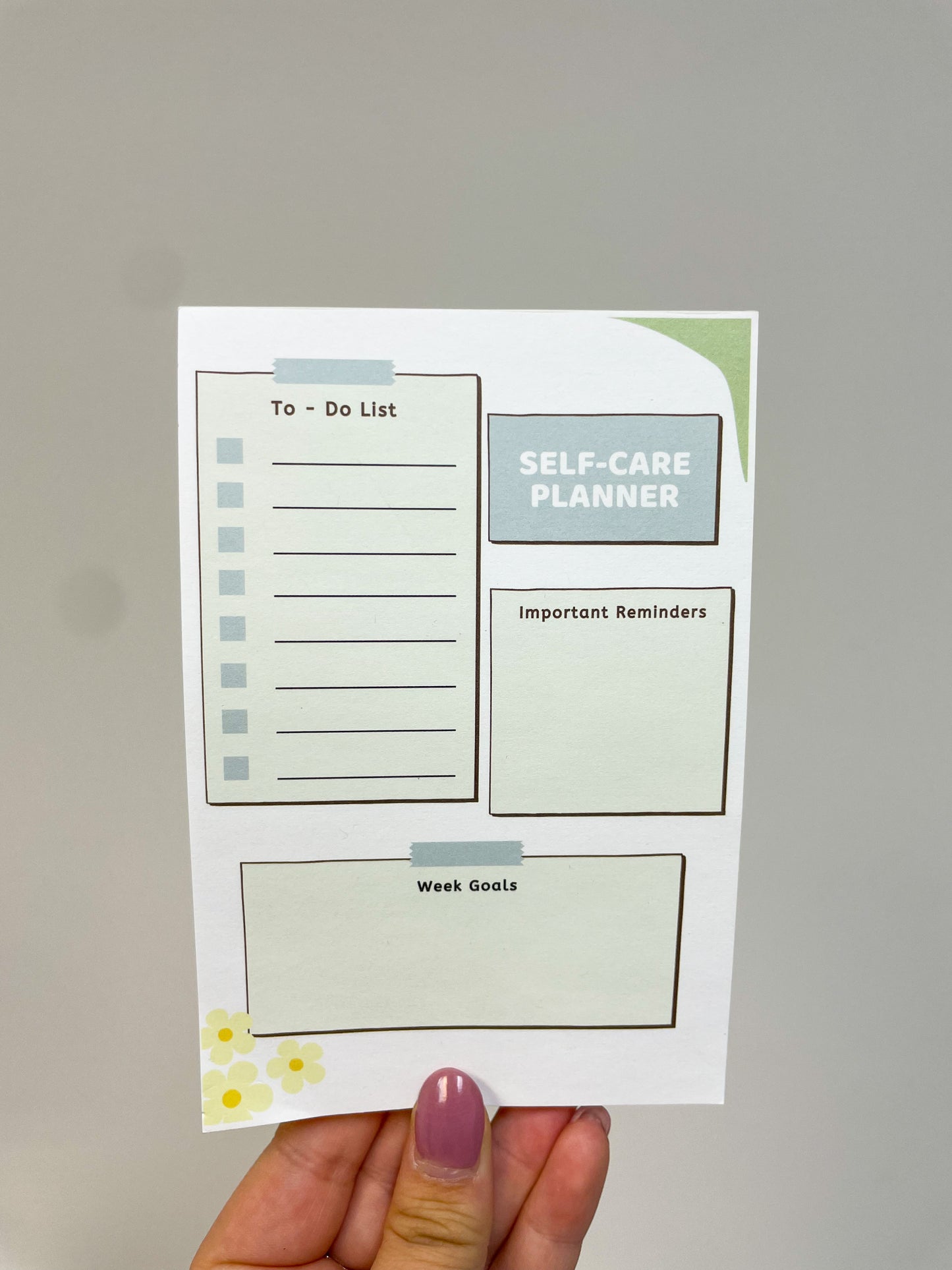 Self Care Planner