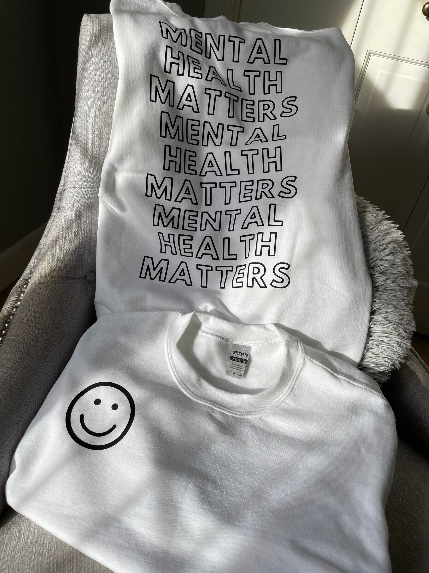 White MentalHealthMatters Crewneck