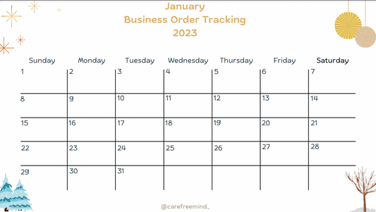 January 2023 Order Tracker