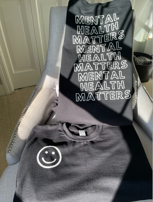 Black MentalHealthMatters Crewneck